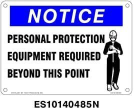 Everlast Sign, 10x14 in, Notice, Personal Protection Equipment Required..w/picto bl/wh/bk