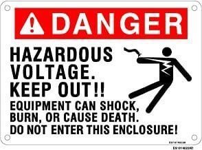 Everlast Sign, 10x14 in, Danger Haz Volt! Equip can shock