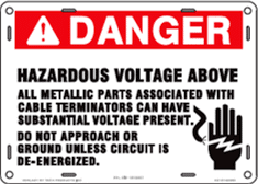 Hazardous Voltage Above
