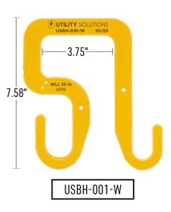 Utility Solutions USBH-001-W Wide Slot Polymeric Bucket Hook